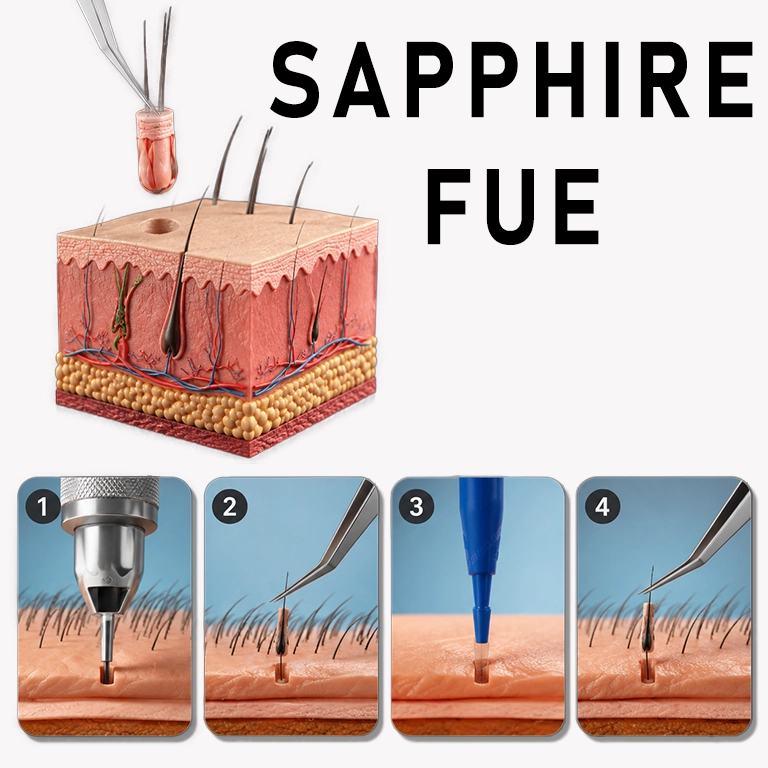 Sapphire FUE hair transplant technique